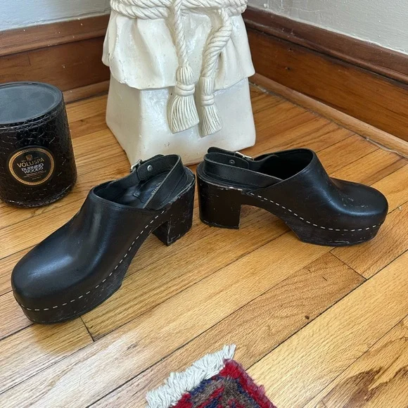 Black Filippa K x Swedish Hasbeens moto Clogs - Picture 4 of 6